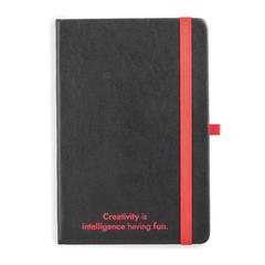 Vue Bloc notes A5 en PU avec pages lignées - Roth de couleur rouge| Krokrodeal