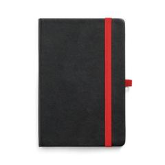 Vue Bloc notes A5 en PU avec pages lignées - Roth de couleur rouge| Krokrodeal