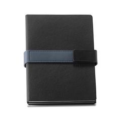 Vue Carnet A5 en polypropylène - Dynamic notebook de couleur bleu| Krokrodeal