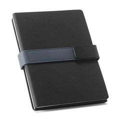 Vue Carnet A5 en polypropylène - Dynamic notebook de couleur bleu| Krokrodeal