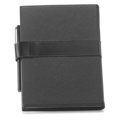 Vue Bloc notes A5 avec pages lignées, unies et pointillées - Empire notebook de couleur noir| Krokrodeal