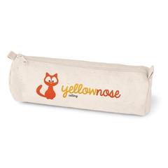Vue Trousse à crayons en coton (100%) - Schooli de couleur beige| Krokrodeal