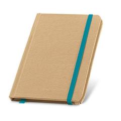 Vue Bloc-notes de poche avec pages en papier - Flaubert de couleur bleu| Krokrodeal