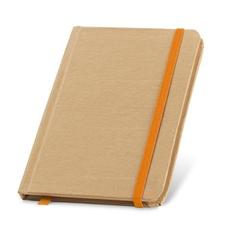 Vue Bloc-notes de poche avec pages en papier - Flaubert de couleur orange| Krokrodeal