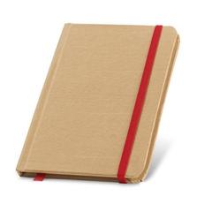 Vue Bloc-notes de poche avec pages en papier - Flaubert de couleur rouge| Krokrodeal