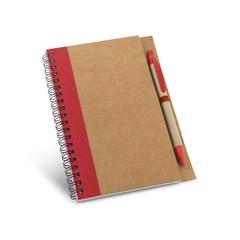 Vue Bloc-notes B6 avec pages non lignées - Asimov de couleur rouge| Krokrodeal