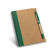 Vue Bloc-notes B6 avec pages non lignées - Asimov de couleur vert| Krokrodeal