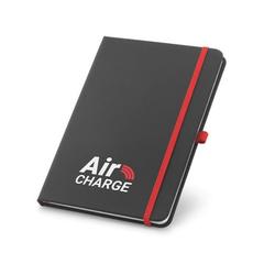 Vue Bloc notes A5 en PU avec pages lignées - Corbin de couleur rouge| Krokrodeal