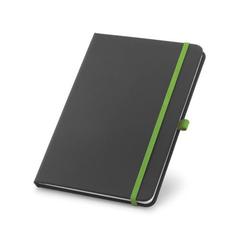 Vue Bloc notes A5 en PU avec pages lignées - Corbin de couleur vert| Krokrodeal