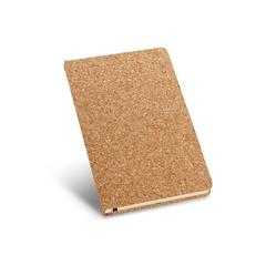 Vue générale Bloc notes A6 en liège avec pages non-lignées de couleur ivoire - Adams a6 | Krokrodeal