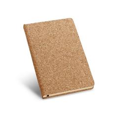 Bloc notes A6 en liège avec pages non-lignées de couleur ivoire - Adams a6 publicitaire pas cher