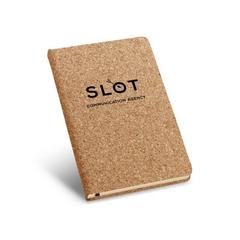 Vue Bloc notes A6 en liège avec pages non-lignées de couleur ivoire - Adams a6 de couleur beige| Krokrodeal