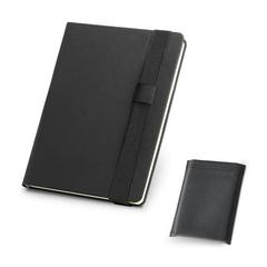 Vue générale Bloc-notes A5 en PU avec pages non lignées de couleur ivoire - Shakespeare | Krokrodeal