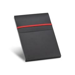 Vue Coffret stylo à bille et bloc-notes A5 - Shaw de couleur rouge| Krokrodeal