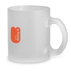 Vue Mug en verre 340 mL - Kenny ii de couleur blanc| Krokrodeal
