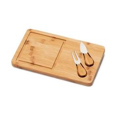 Vue Plateau de fromages en bambou - Woods de couleur beige| Krokrodeal