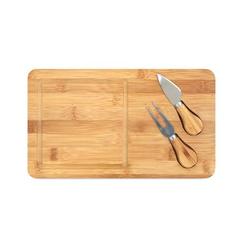 Vue Plateau de fromages en bambou - Woods de couleur beige| Krokrodeal