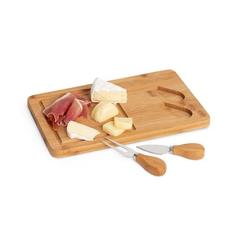 Vue Plateau de fromages en bambou - Woods de couleur beige| Krokrodeal
