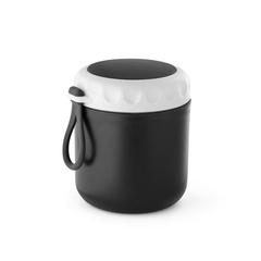 Vue Conteneur thermique en PP 380 mL - Samoura de couleur noir| Krokrodeal