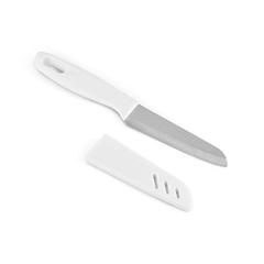 Vue Couteau en acier inoxydable et PP - Mikus de couleur blanc| Krokrodeal