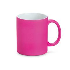 Vue Tasse en céramique avec finition néon 350 mL - Lynch de couleur rose| Krokrodeal