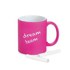 Vue Tasse en céramique avec finition néon 350 mL - Lynch de couleur rose| Krokrodeal