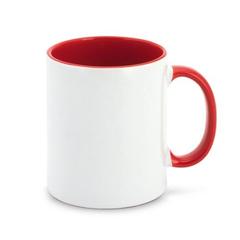 Vue Tasse en céramique idéale pour la sublimation - Mocha de couleur rouge| Krokrodeal