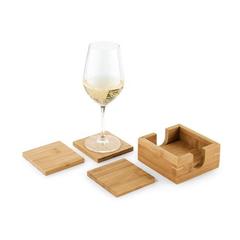 Vue Dessous de verre en bambou - Gauthier de couleur beige| Krokrodeal