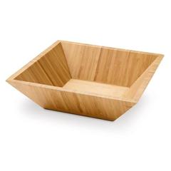 Vue Saladier rectangulaire en bambou - Pepper de couleur beige| Krokrodeal