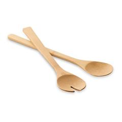 Vue Set de 2 couverts à salade - Salvy de couleur beige| Krokrodeal