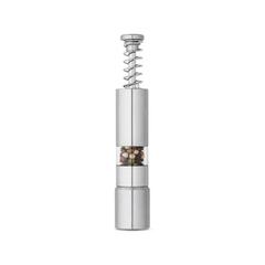 Vue Moulin à épices en acier inoxydable - Smartpepper de couleur gris| Krokrodeal