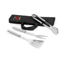 Vue Set de barbecue de 3 pièces en acier inoxydable - Soares de couleur noir| Krokrodeal