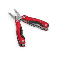 Vue Mini pince multi-fonctions pliable en acier inoxydable et aluminium - Dunito de couleur rouge| Krokrodeal