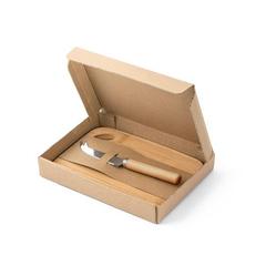 Vue Planche et couteaux à fromage - Cappero de couleur beige| Krokrodeal