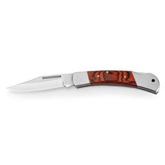Vue Canif en acier inoxydable et bois - Falcon ii de couleur beige| Krokrodeal