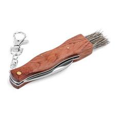 Vue Canif en acier inoxydable et bois - Gunter de couleur beige| Krokrodeal