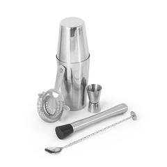 Vue Service à cocktail 6 pièces en acier inoxydable - Bramble de couleur gris| Krokrodeal