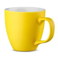 Vue Tasse en porcelaine avec hydroglaçage 450 mL - Panthony mat de couleur jaune| Krokrodeal