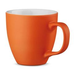 Vue Tasse en porcelaine avec hydroglaçage 450 mL - Panthony mat de couleur orange| Krokrodeal