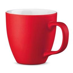 Vue Tasse en porcelaine avec hydroglaçage 450 mL - Panthony mat de couleur rouge| Krokrodeal