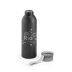 Vue Bouteille de sport en aluminium 660 mL - Rio de couleur noir| Krokrodeal