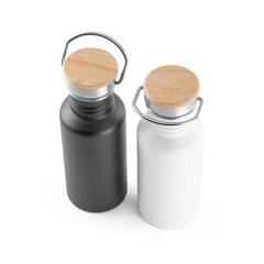 Vue Bouteille en acier inoxydable 540 mL - Oasis de couleur blanc| Krokrodeal