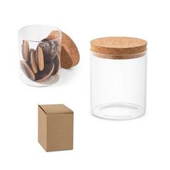 Vue générale Bocal en verre avec couvercle en bambou 700 ml - Spice 700 | Krokrodeal