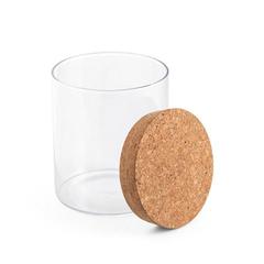 Vue Bocal en verre avec couvercle en bambou 700 ml - Spice 700 de couleur beige| Krokrodeal