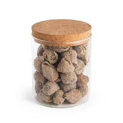 Vue Bocal en verre avec couvercle en bambou 700 ml - Spice 700 de couleur beige| Krokrodeal
