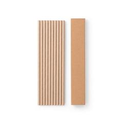 Lot de 10 pailles en papier kraft - Lamone publicitaire pas cher