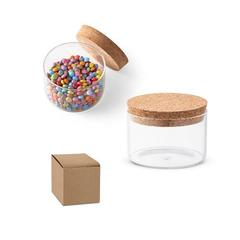 Vue générale Bocal en verre avec couvercle en bambou 380 mL - Spice 380 | Krokrodeal