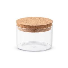 Vue Bocal en verre avec couvercle en bambou 380 mL - Spice 380 de couleur beige| Krokrodeal
