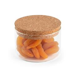 Vue Bocal en verre avec couvercle en bambou 380 mL - Spice 380 de couleur beige| Krokrodeal