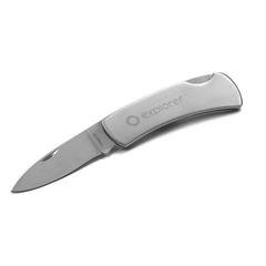 Vue Couteau de poche en acier inoxydable et métal - Garmisch de couleur gris| Krokrodeal